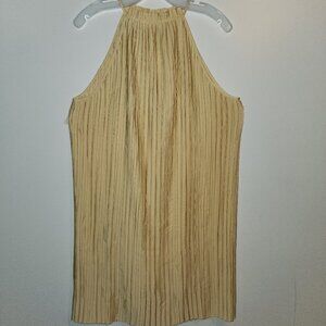 Banana Republic Dress Womens Size Large Gold Sleeveless